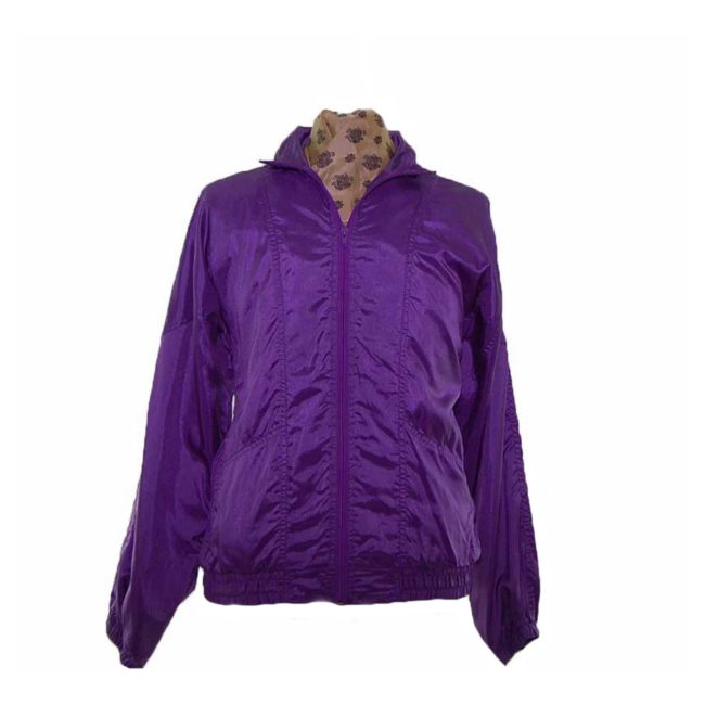 90s Purple Shell Suit Top - L