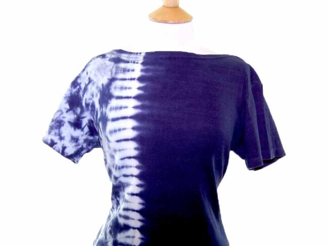 90s Navy Tye Die T-Shirt - 12 - Image 2