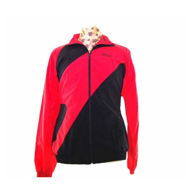 90s Speedo Red Shell Suit Top - M