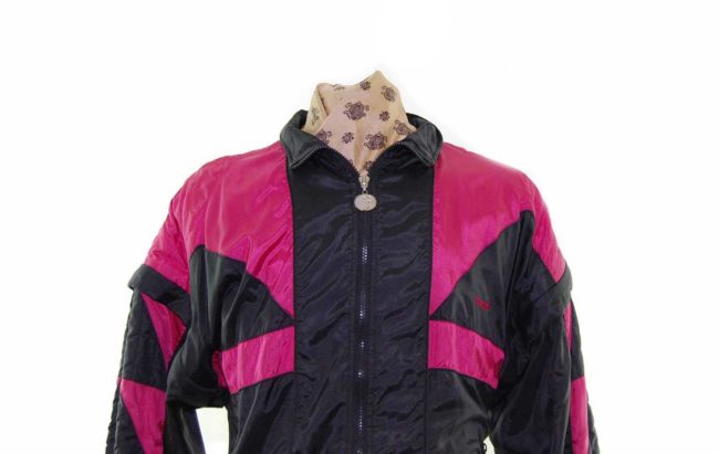 90s Pink Striped Shell Suit Top - XL - Image 2