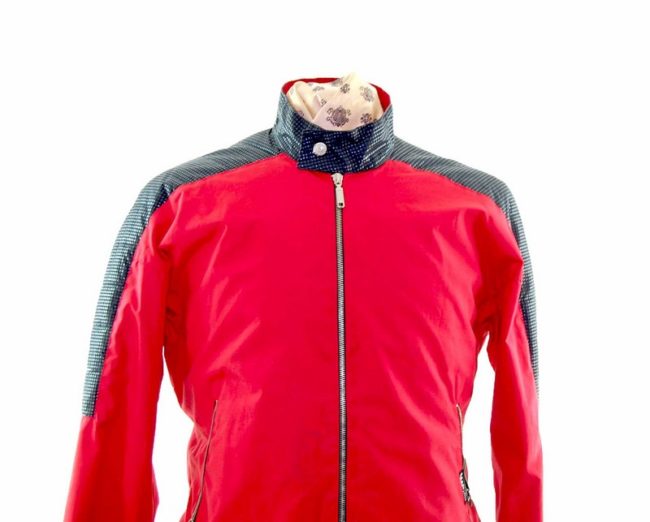 Mens Red Biker Style Jacket - M - Image 2