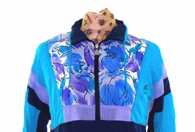 90s Navy Pullover Shell Suit Jacket - M - Image 2
