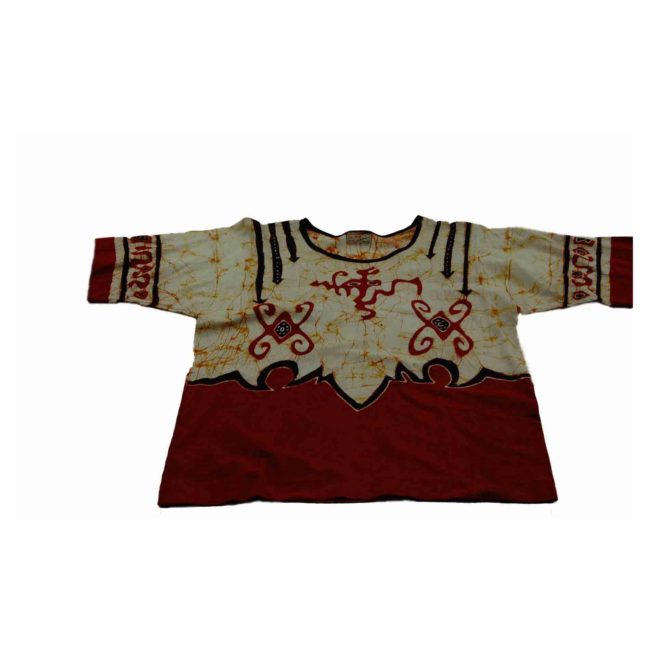 70s Tye Die Batik Short Sleeve Shirt - M