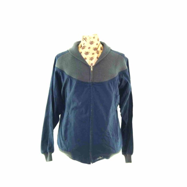 80s Puma Live Navy Bomber Jacket - XL