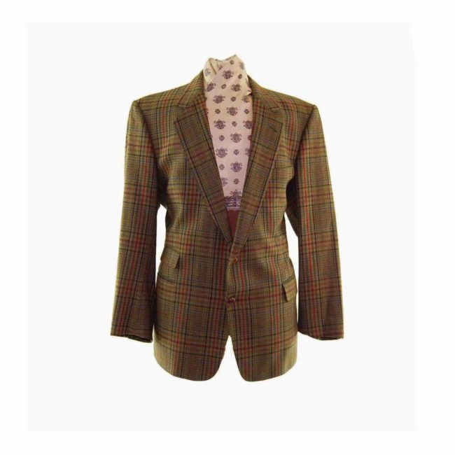 Burberry Multicolour Checked Brown Blazer - XL