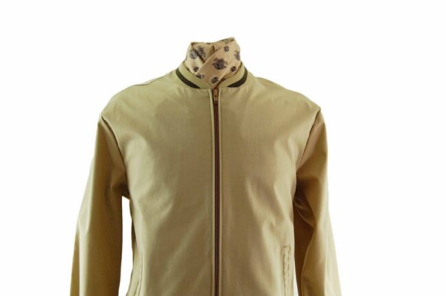 80s Light Brown Bomber Jacket - L - Image 2
