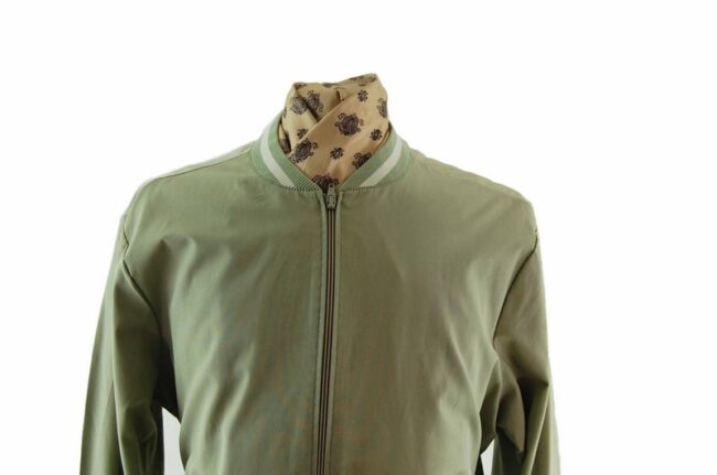 80s Mint Green Bomber Jacket - L - Image 2