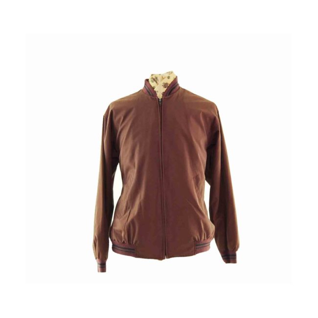 90s Plum Bomber Jacket - L