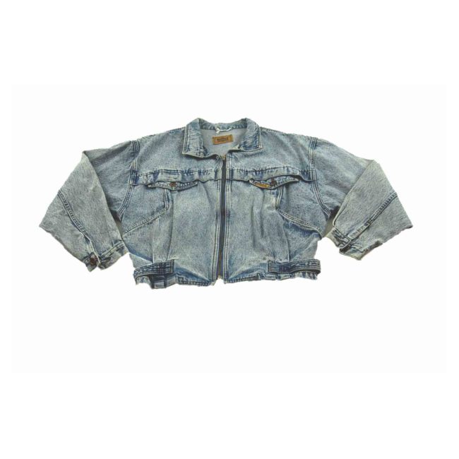 90s Acid Wash Oversized Denim Jacket - L