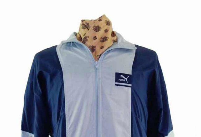90s Puma Navy Shell Suit Jacket - M - Image 2