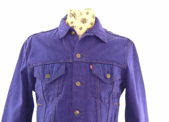 90s Levis Dark Purple Denim Jacket - L - Image 3