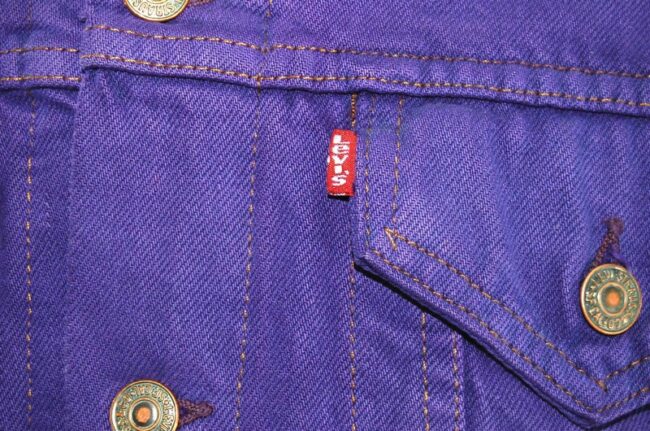 90s Levis Dark Purple Denim Jacket - L - Image 2