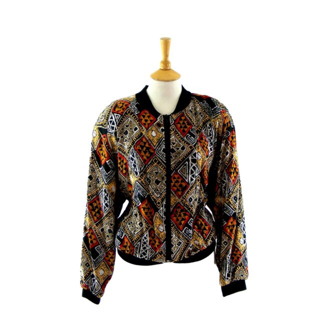 Ethnic 80s bomber jacket