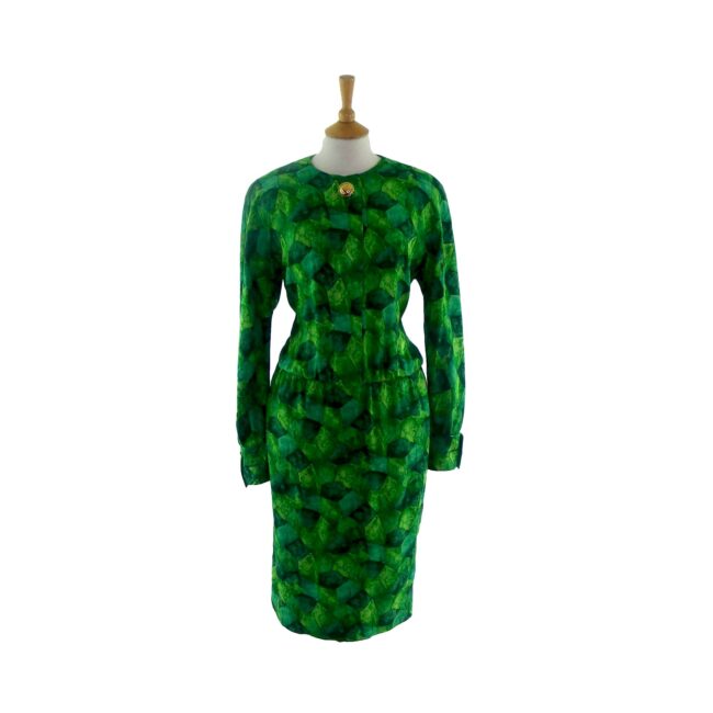 Eye catching Pure Silk 80s Dress