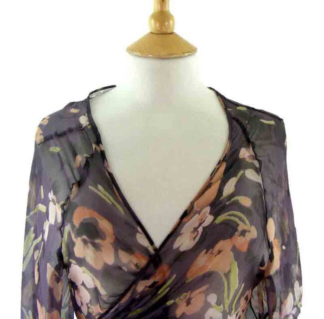 Floral Silk Chiffon Top - Image 2