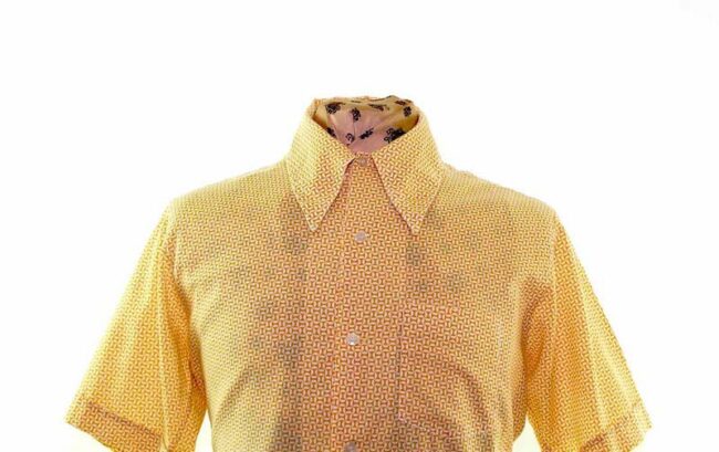 70s Grenadier Brand Yellow Short Sleeve Shirt - L - Image 2