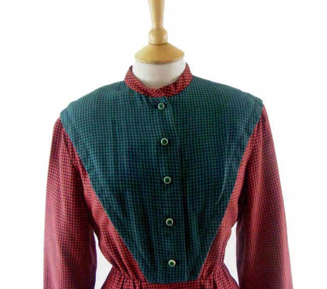 80s Checked Multicolored Dress - 12 - Image 2