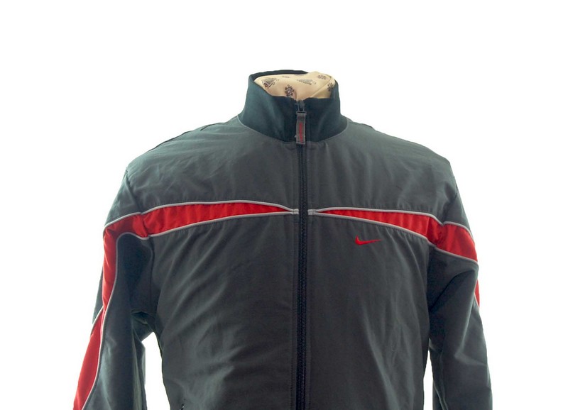 nike grey track top