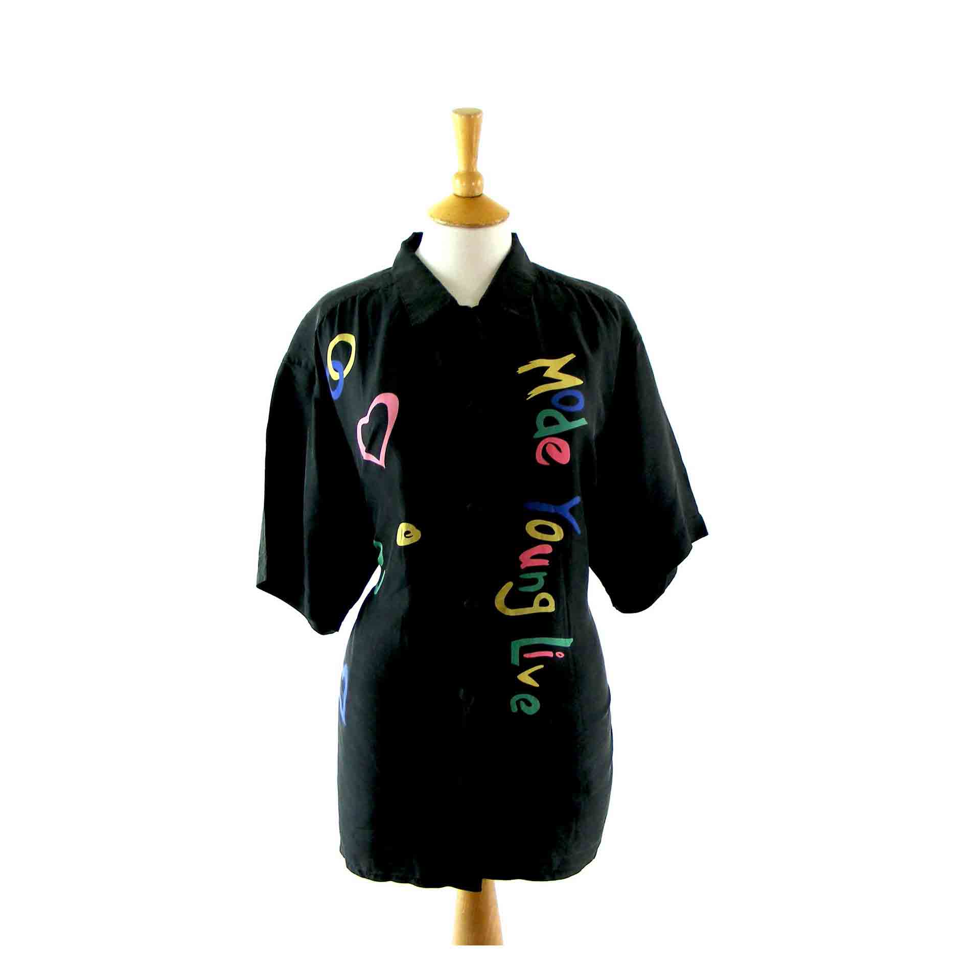 Silk 90s Graphic blouse