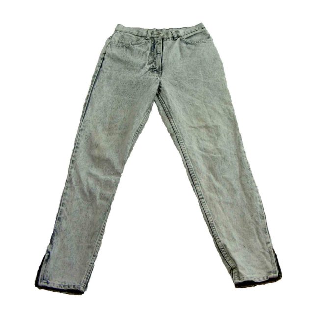 Grey 90s Acid Wash Jeans