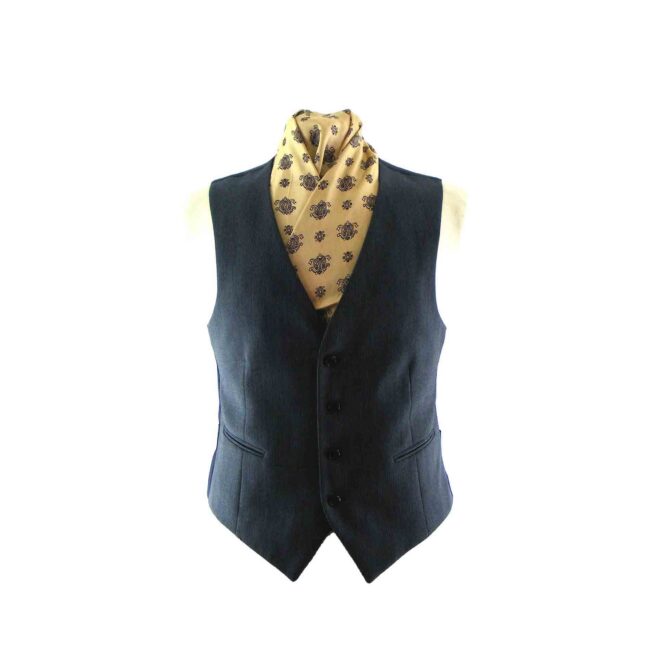 Grey herringbone waistcoat