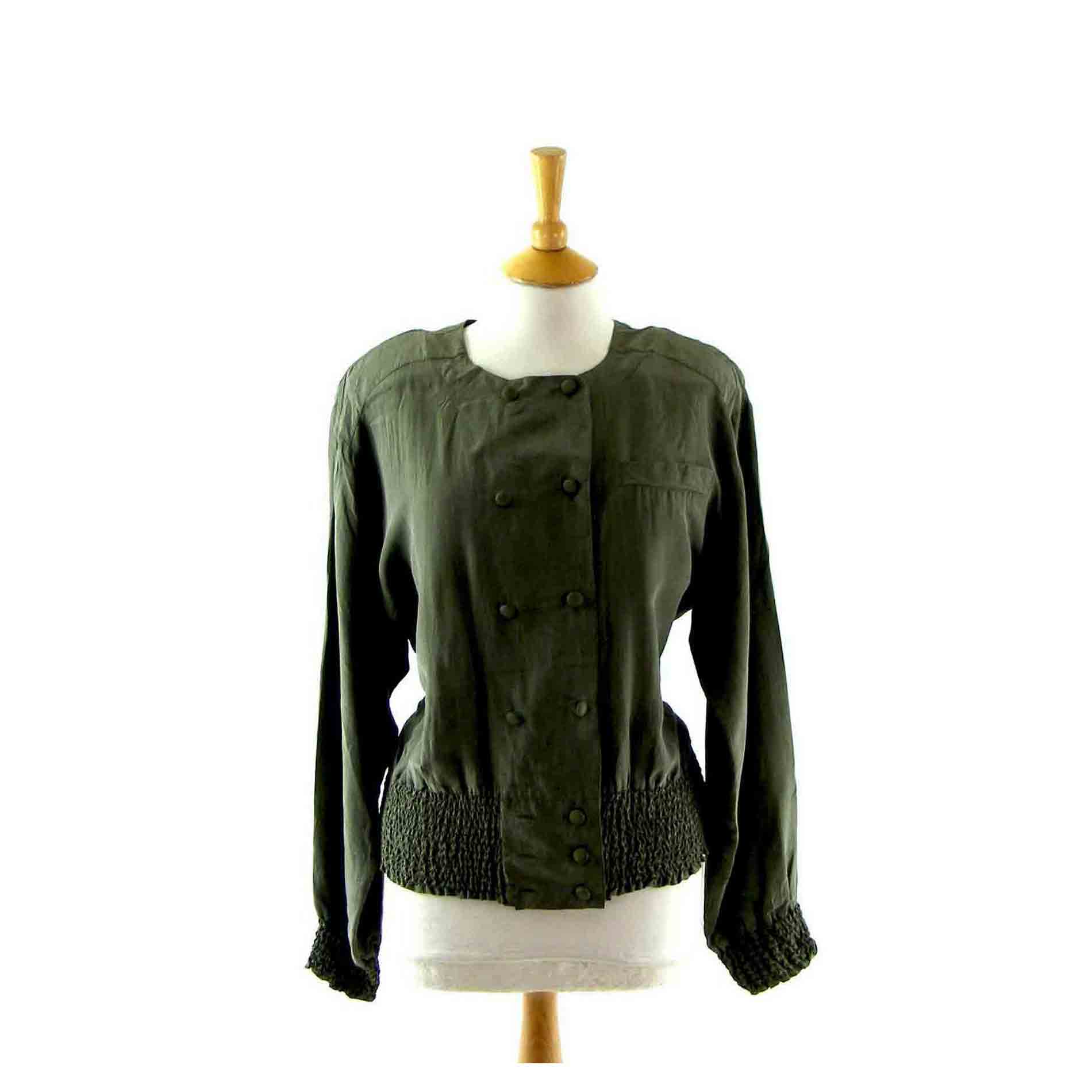 Grey silk blouse