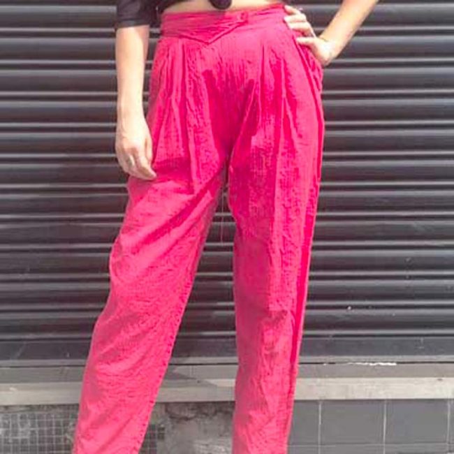 90s Pink High Waist Trousers