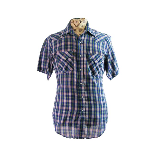 Holt Multi color Checked Western Shirt - M