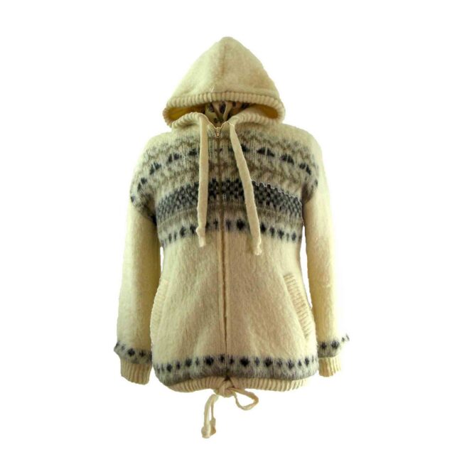 Icelandic hooded cardigan