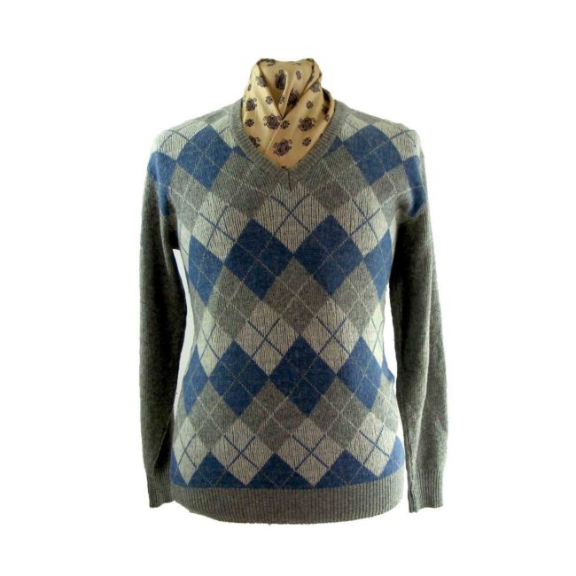 Italian knit jacquard sweater