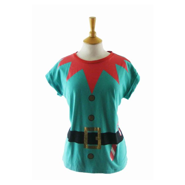 Ladies 80s Novelty Print T shirt - 12