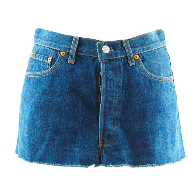 Levis 90s Dark Denim Blue Skirt