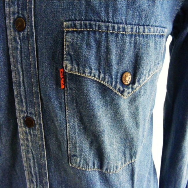 Levis Western Denim Shirt - L - Image 3