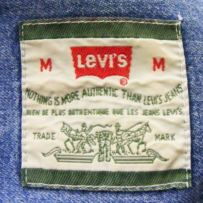 Levis Western Washed Denim Shirt - M - Image 3
