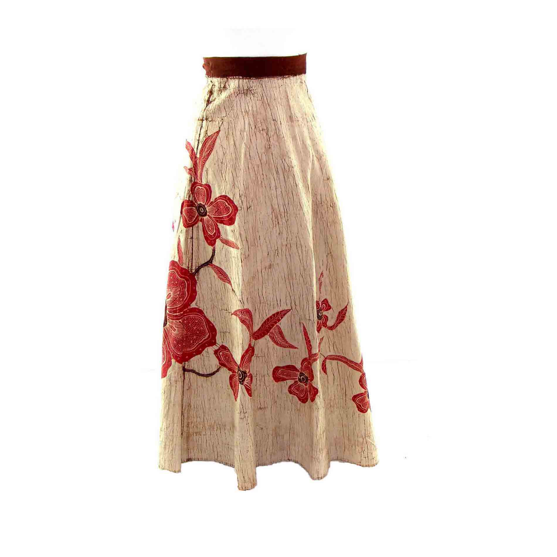 Long floral print 70s Skirt
