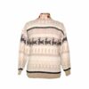 Mens Multicoloured Shetland Wool Reindeer Christmas Sweater - L