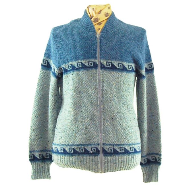 Mens Two Tone Vintage Cardigan