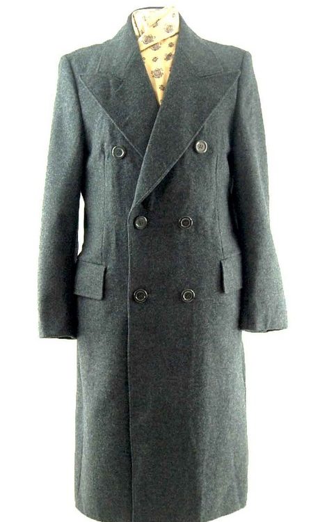 Mens Wool Coat Charcoal