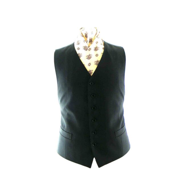 Mens black vintage waistcoat