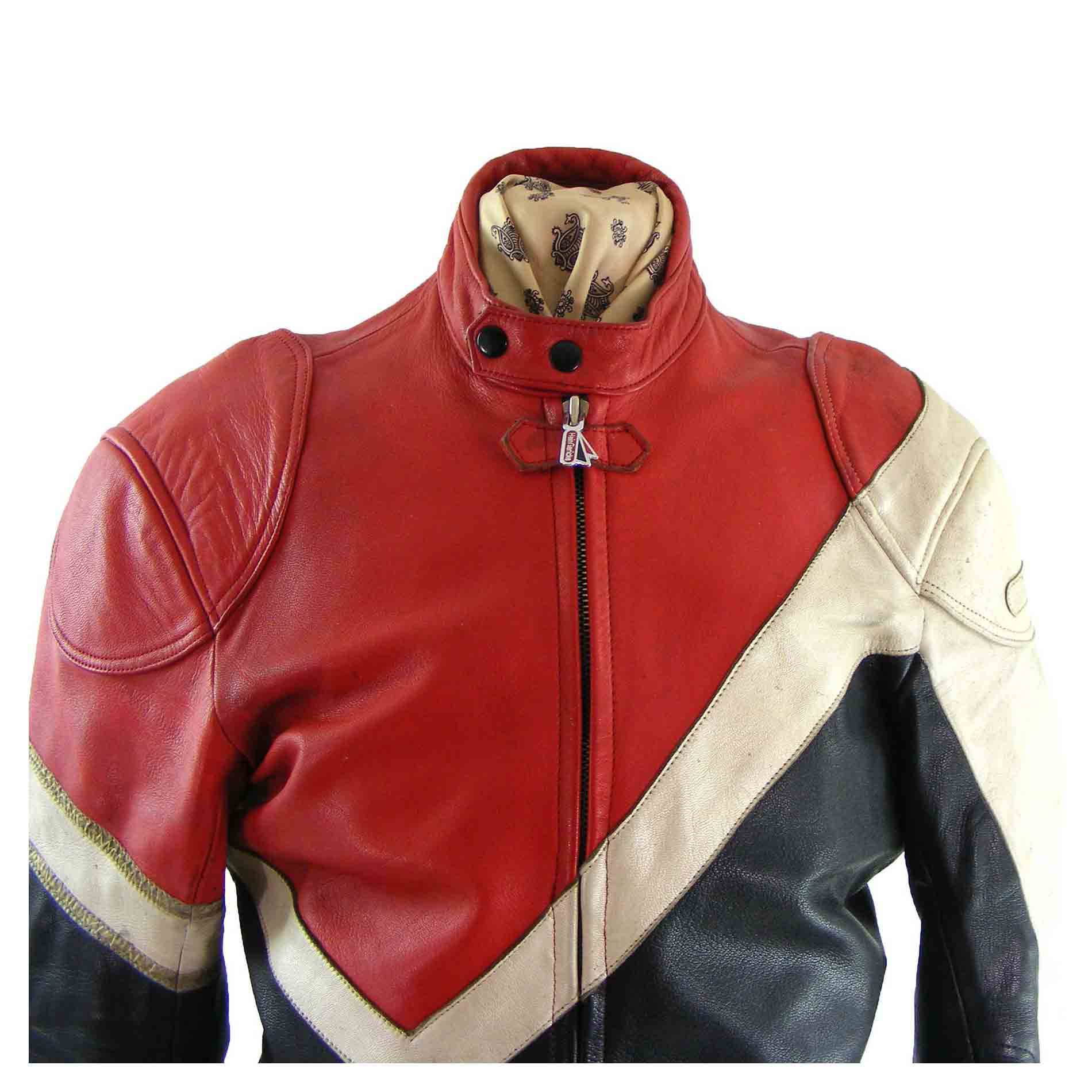 Mens cafe racer biker jacket - Blue 17 Vintage Clothing