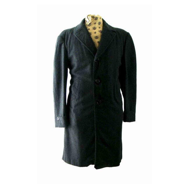 60s Mens Grey Wool coat
