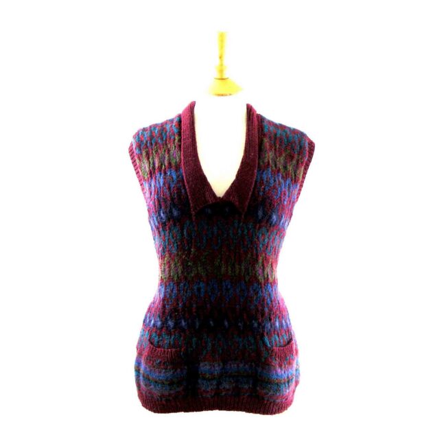 Mohair wool fair isle style top