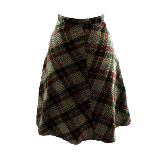 Multicolored plaid skirt