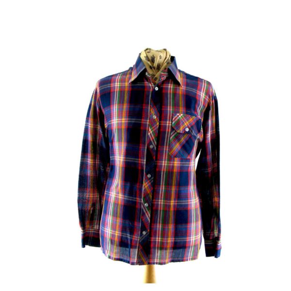Red 90s shirt - Blue 17 Vintage Clothing