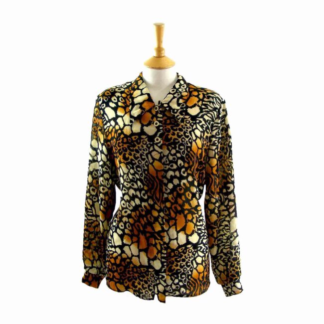 Multicolored animal print blouse