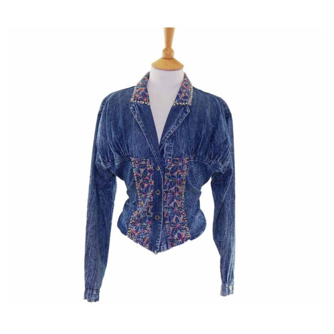 Notre Dame Marble Washed Denim Jacket - 10