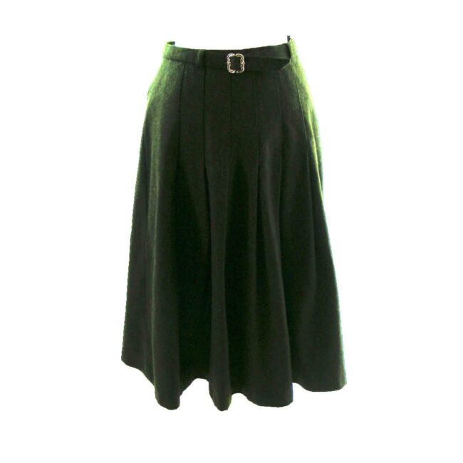 Olive green A-line skirt