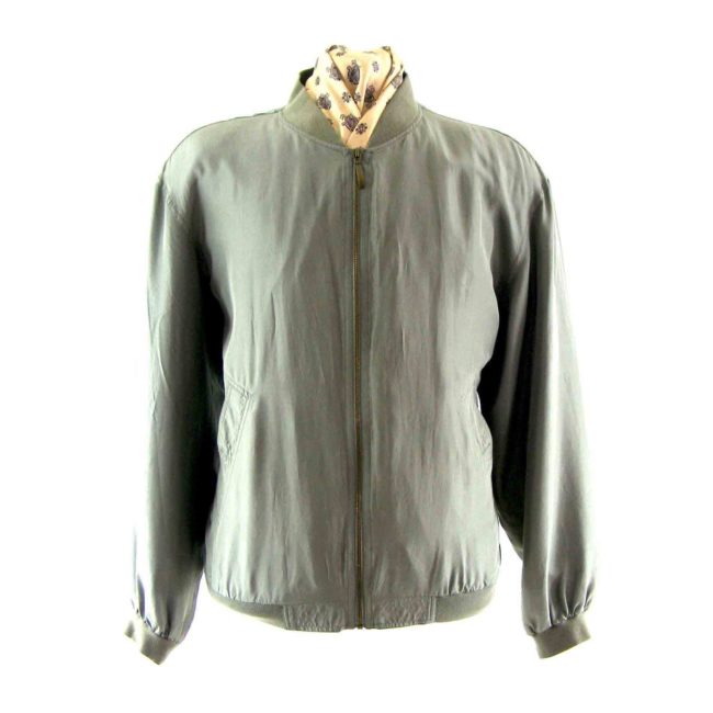 Vintage silk bomber jacket