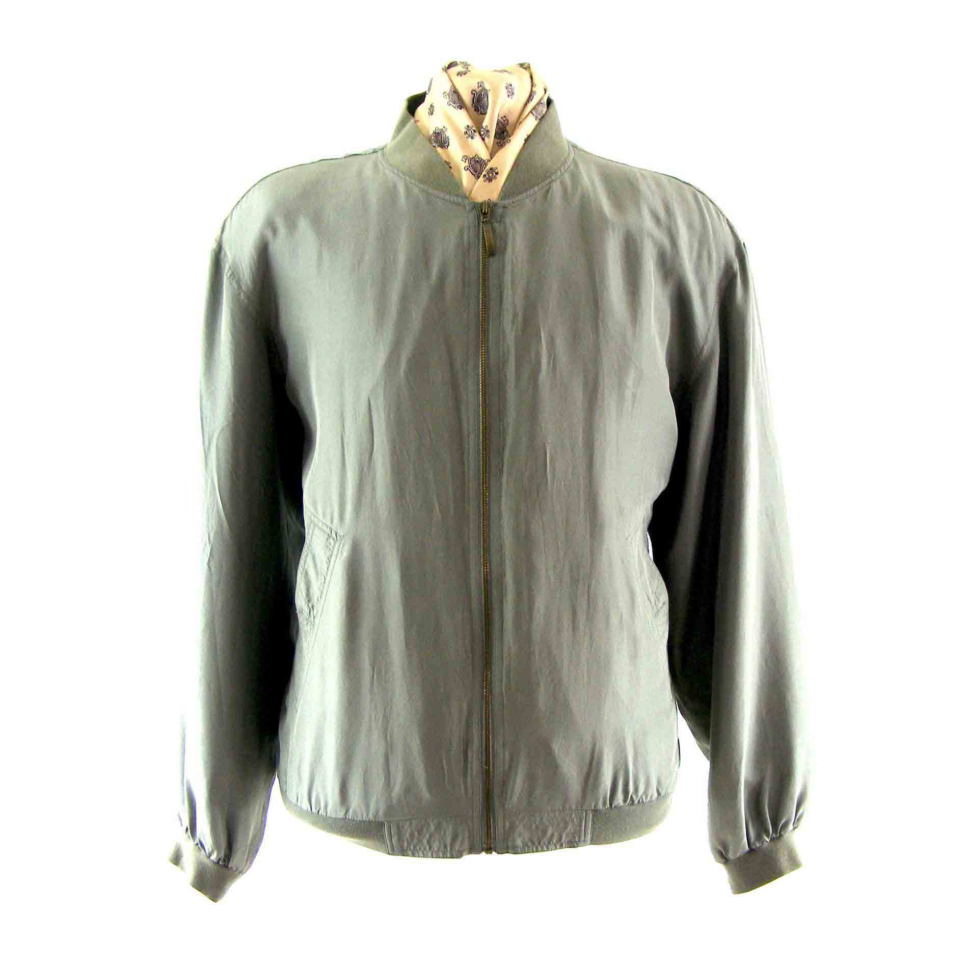 Poulson Silk Bomber Jacket - Sly Blue