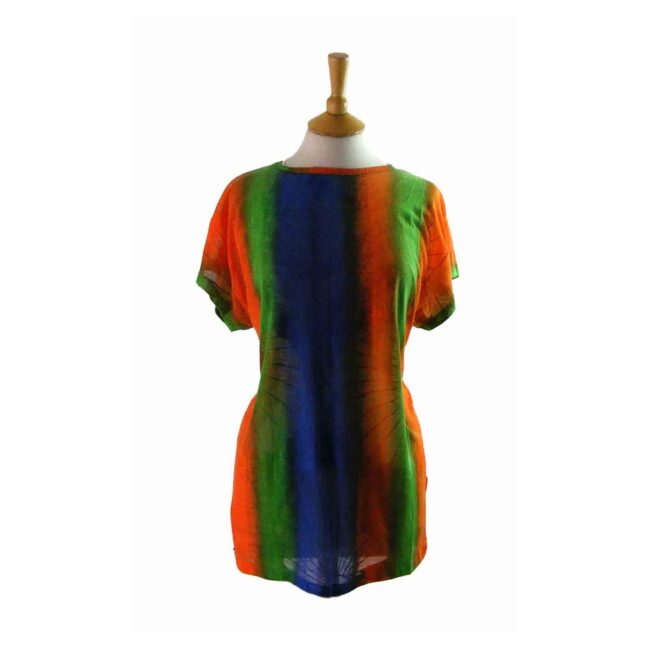 Orange Green n Blue 80s T Shirt - 14